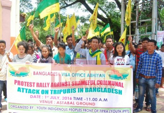 IPFT again raised voice protesting Fundamentalist attack upon Hindus at Bangladesh IPFT again raised voice protesting Fundamentalist attack upon Hindus at Bangladesh